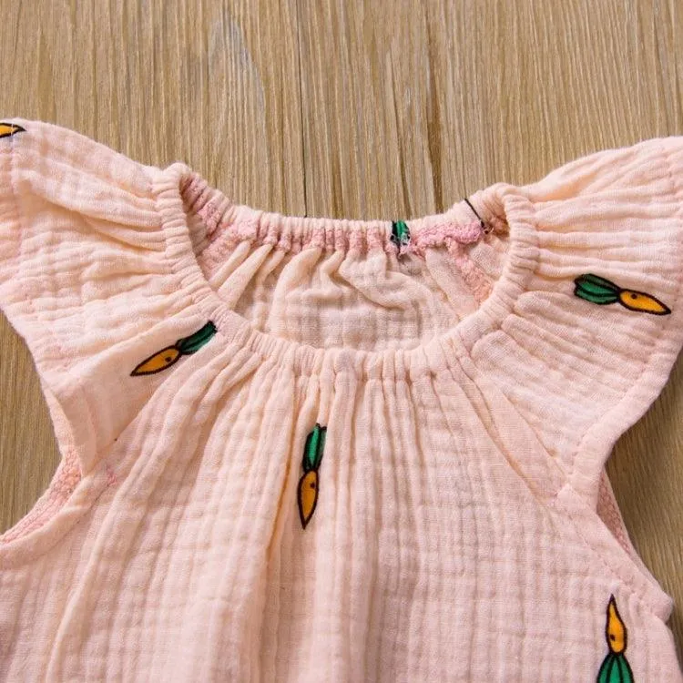 Adorable Cartoon Print Jumpsuit for Baby Girls
