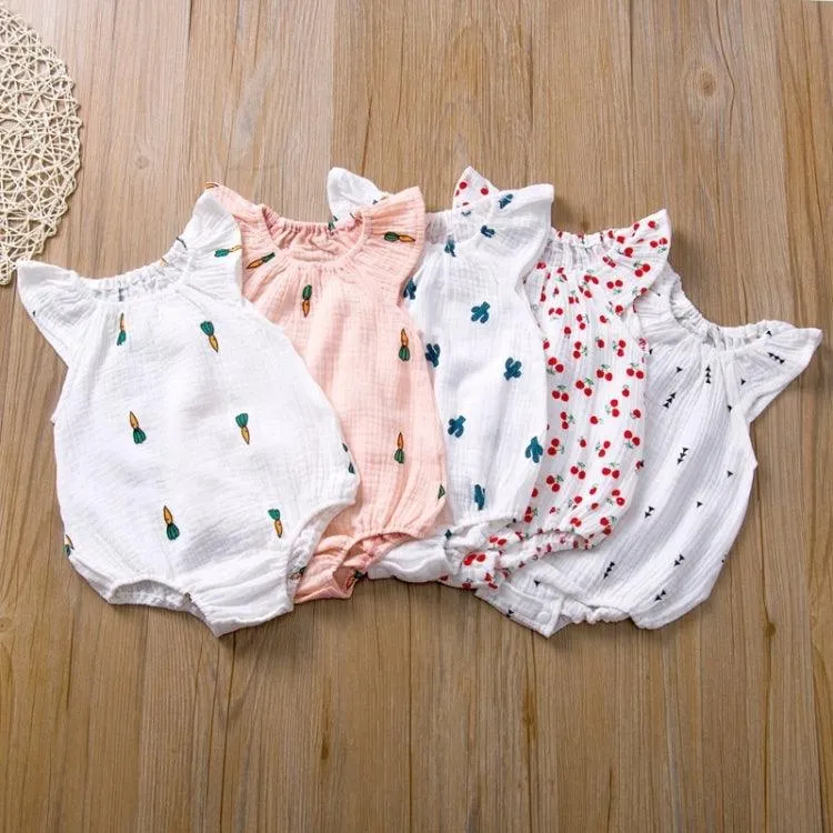 Adorable Cartoon Print Jumpsuit for Baby Girls