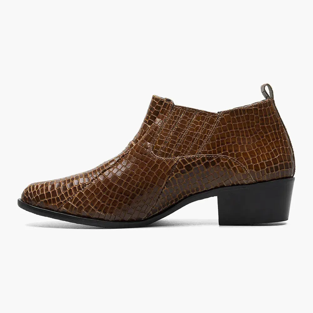 Stacy Adams SANDOVAL Cognac Cuban Heeled Boots